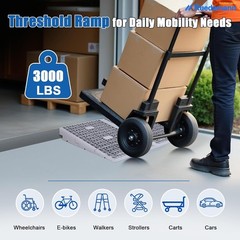 1″ Rise Modular Threshold Ramps for Doorways, 3000 lbs Capacity | 2 PCS Odor-…