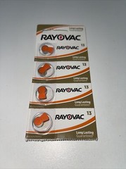 4 Rayovac Extra Advanced Size 13 Hearing Aid Batteries 1.45V Zinc Air