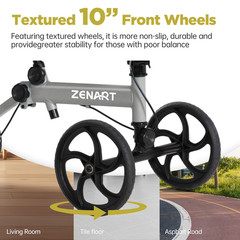 ZENART Economy Knee Scooter Foldable Walker for Foot Surgery Crutch Alternative