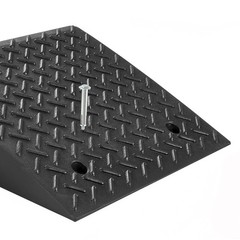 2Pcs Heavy Duty Curb Ramp 7Inch Rise 7000LBS with Drainage Groove