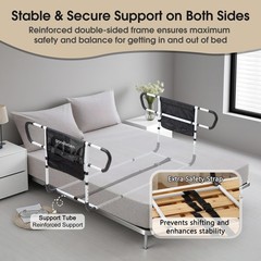 goodleben Double Bed Rail for Elderly Adults Safety, double bed rail, White