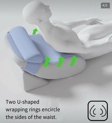 Adjustable Contoured Bed Wedge Pillow Foam Neck & Pelvic Support Beige