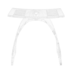 Clear Acrylic Shower Stool Floor Standing Bathroom Bench w/ Water Leaking Channe
