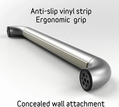 Promenaid Integra 18-Inch Grab Bar Kit – Satin Silver 500 lb Capacity