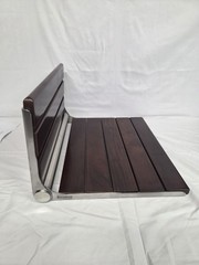 Kitvance Upgraded 20″ ADA Compliant Folding Teak Shower Seat Wall Mount Open Box