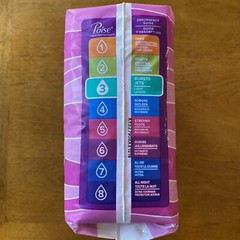 Poise Pads Regular Length 3 Light Absorbency 3 in 1 Bladder Protection 30 ct