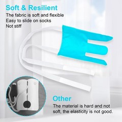 KkaFFe Sock Aid Device for Seniors, Aids One Size, Blue and White