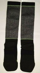 FASTBON UNISEX COMPRESSION SOCKS 10-20mmHg BLACK/GREEN LARGE unsealed nip