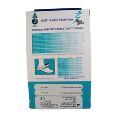 Med Spec ASO Ankle Stabilizer Brace With Stays Black Size Large LG 264035 NIB