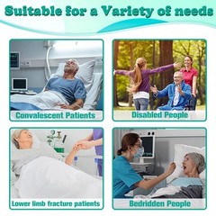 Washable Reusable Patient Transfer Bed Pad w/Reinforced Handles for Caregivers