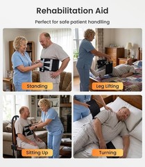 Transfer Sling Patient Lift Gait Belt Padded Handles Non-Slip 330 lb Assist