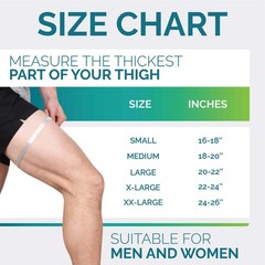 Max Adams Essentials White Stretchable Thigh Support : 1CT