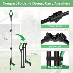51 Heavy Duty Grabber Reacher Tool Black Green for Seniors/disabled/after