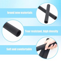 4Pcs Curved Cane Handle Grip Replacement Black Thick Foam Tubing