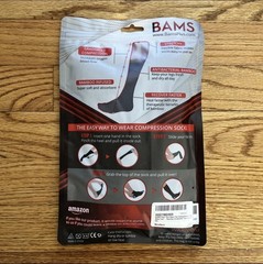 Bams Bamboo Plus Size Black Compression Long Socks (3XL) XXXL Unisex