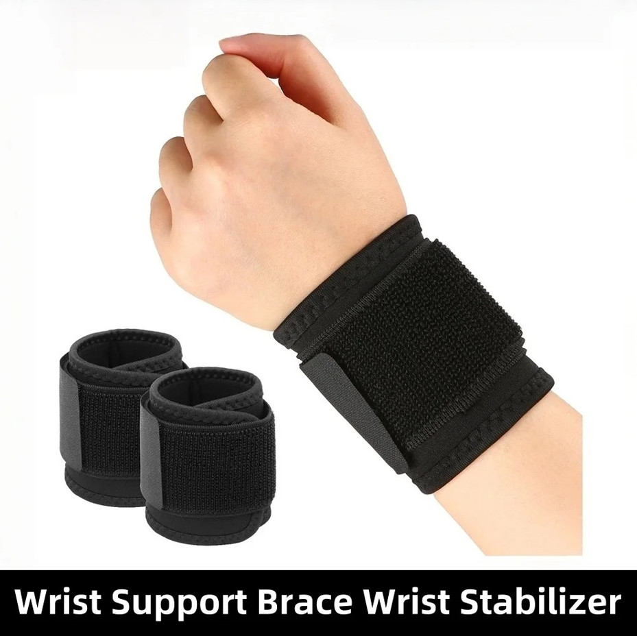 2 pcs Adjustable Wrist Support Brace Wrap for Sports Fitness Office Pain Re – V2