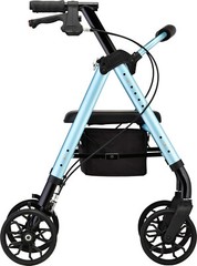NOVA STAR 8 Rollator Walker w/Perfect Fit System Ltweight Folding-OPENBOX SKYBLU