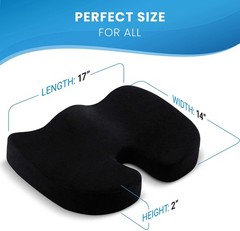 Memory Foam Seat Cushion for Office Chairs & Car Tailbone Pain Relief Seat