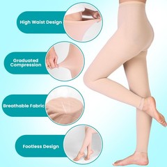 Medical Compression Tights Women, 20-30 mmHg Graduated Compression Pantyhose …