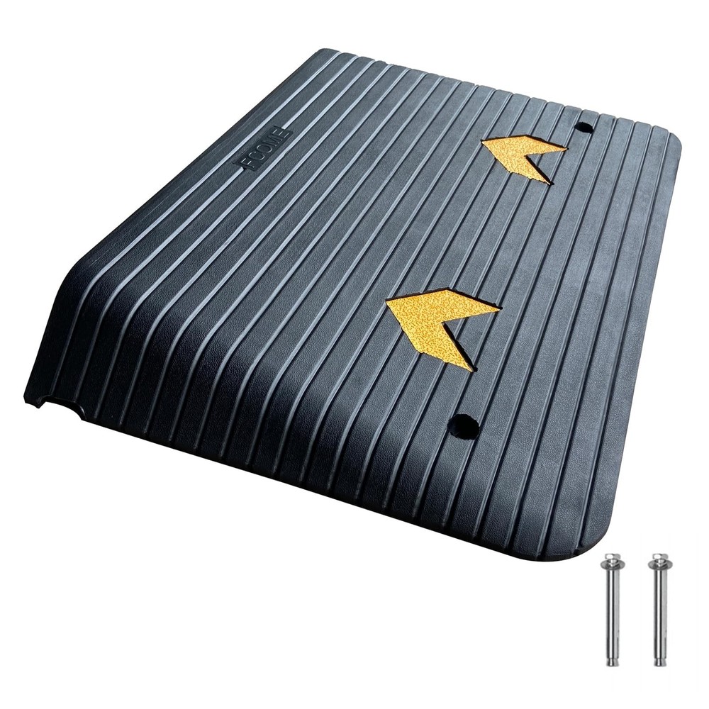 Rubber Threshold Ramp for Doorways Heavy Duty 10cm 4″ Rise Wheelchair Ramp, 1…