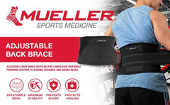 Adjustable Back Brace with Lumbar Support for Men Women Upper Lower Back Black