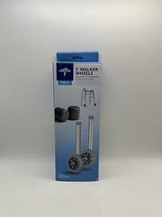 Medline 5″ Walker Wheels Accessories With Replacement Glide Caps 8 Levels NIB
