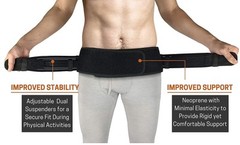 Sacroiliac Hip Belt for Women Regular (Hip Size 32"- 45"), Black