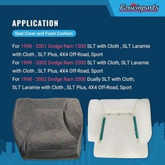 Front Driver Side Bottom Cloth Seat Cover and Foam Seat Cover with Foam Cushion