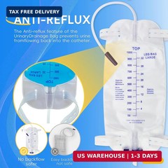 5PCS Leg Urinary Drainage Bags,1000ML Large Capacity Catheter Leg Bag,2 Adjustab