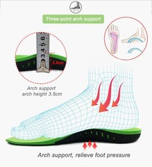 Breathable Orthopedic Sole Insoles Correction Flat Foot High Arch Insert Support