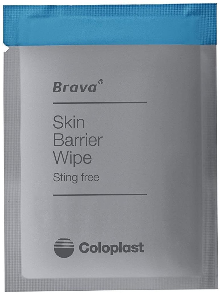 Brava Skin Barrier Wipe, Sting-Free, Alcohol-Free, Silicone-Based (Box of 30)