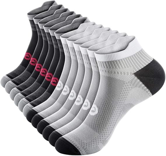 Compression Ankle Socks 6 Pairs Arch Support Athletic Running Socks Men Women