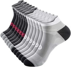 Compression Ankle Socks 6 Pairs Arch Support Athletic Running Socks Men Women