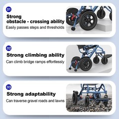Foldable Power Wheelchair 500W Dual Mode Portable Mobility Scooter Lightweight