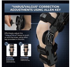 Z1 K4 OsteoAlign Hinged Knee Brace Knee Support for ACL, MCL, Arthritis (OA) S