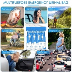 DIBBATU Disposable Urine Bag 800ML – Emergency Portable Urinal 12/24 Pack