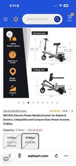 Three Wheels Foldable Electric Mobility Scooter 300W 8Ah All-Terrain Ultra-Light