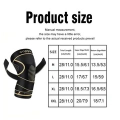 Copper Knee Brace with Strap Compression Sleeve Support for Men Women Sports