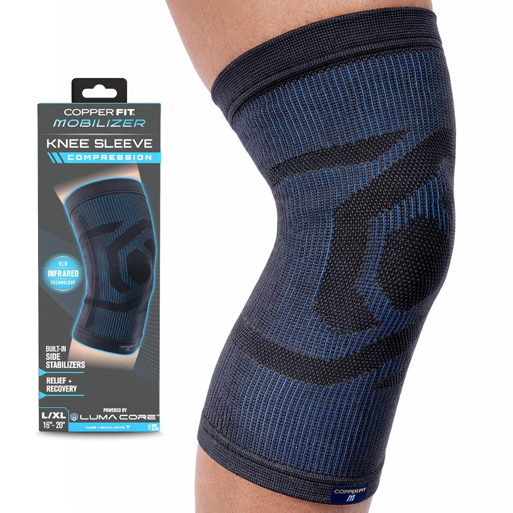 Copper Fit Mobilizer Knee Sleeve – Proseries with Removable Side Stabilizers