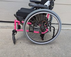 Quickie 2 Lite 14″ x 18″ Manual Folding Wheelchair – Pink