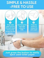 Toilet Aids Kit for Wiping Bottom – Long Reach Comfort Butt Wiper Tool for Disab
