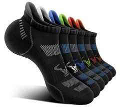 Men Running Socks 6Pairs-Ankle Athletic 10-12 6pairs-black 6 Color Mixed3014