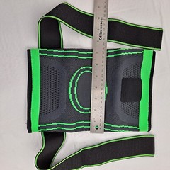Compression Knee Sleeve Black Green 2XL
