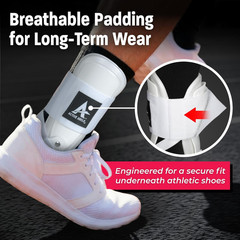 Active Ankle T2 Ankle Brace, Medium, White, Rigid Support for Men 7-10 & Women 8