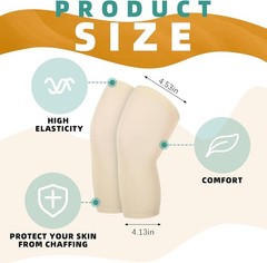 6 Pcs Compression Knee Sleeve Knee Brace Undersleeve Lightweight Breathable Leg