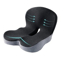 Seat Cushion Memory Foam Pads Truck Driver Office Chair Ergonomic Dark Grey