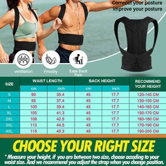 Posture Corrector PreventSlouching Provide Back Support ImproveThoracic Kyphosis