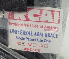 RCAI UNIVERSAL ARM BRACE SHORT