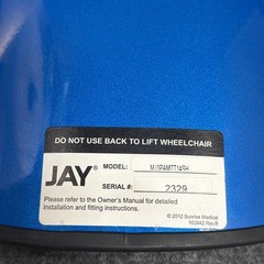 Sunrise Jay J3 Solid Wheelchair Back With Cushion & Quick Release Hardware #164