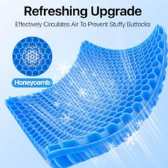 Gel Seat Cushion Cooling Honeycomb Chair Pad Thick Pressure Relief Cushion